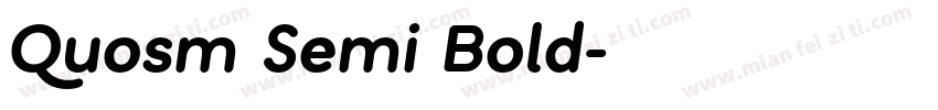 Quosm Semi Bold字体转换